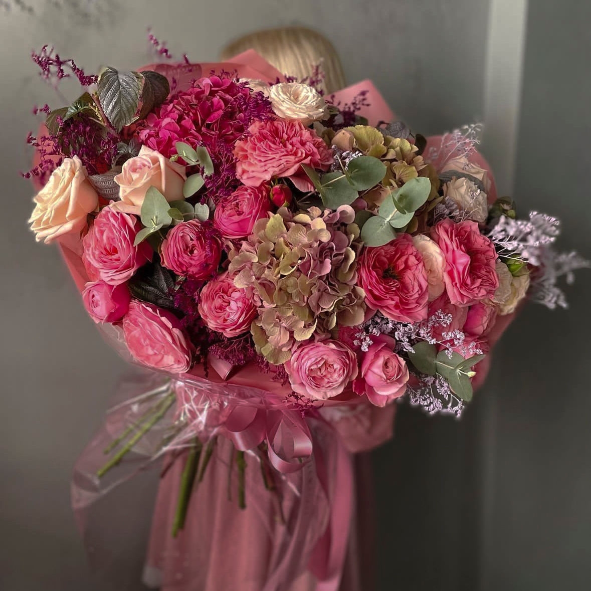 БУКЕТ МАРМЕЛАД С ПИОНОВИДНОЙ РОЗОЙ