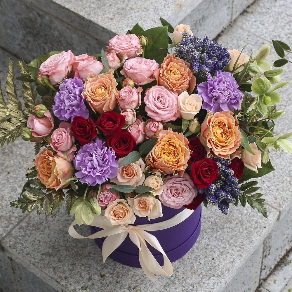 Коробка с цветами «Мелания»