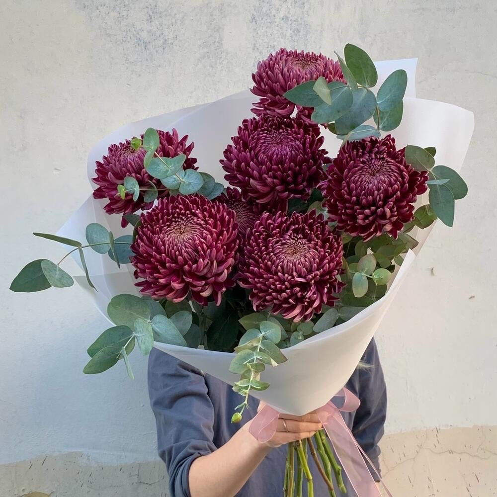 Букет Хризантемы Бигуди